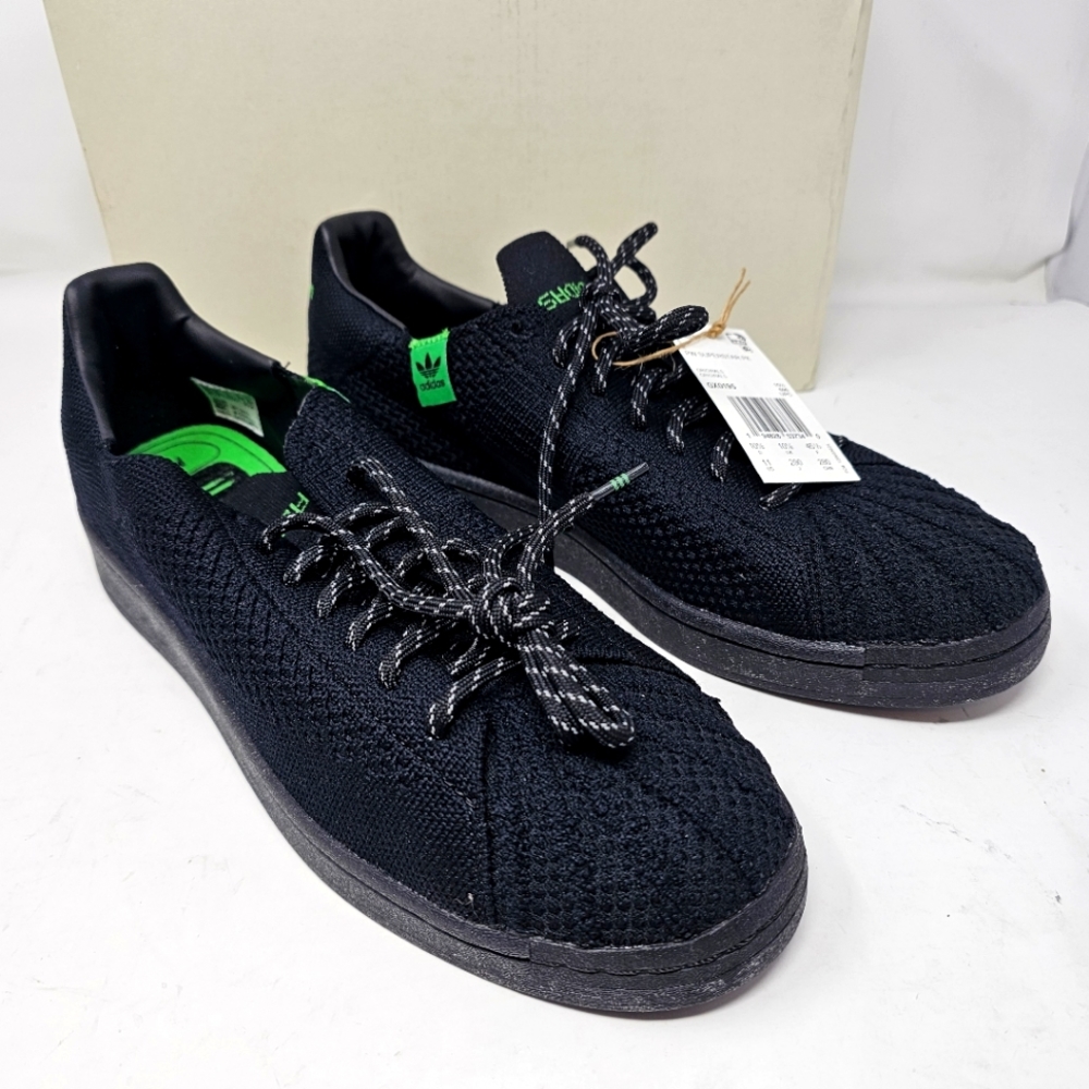 Adidas Pharrell Williams Superstar Primeknit Sneakers Black Men's Size 11 GX0195
